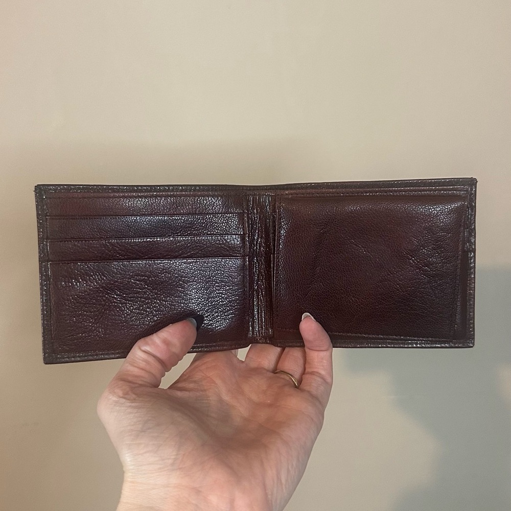 NEW Buxton Dark Brown Leather wallet Card Holder - Picture 4 of 5